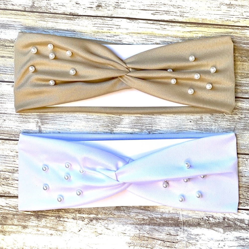 Pearls Twist Know Elastic Headband